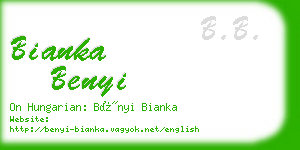 bianka benyi business card